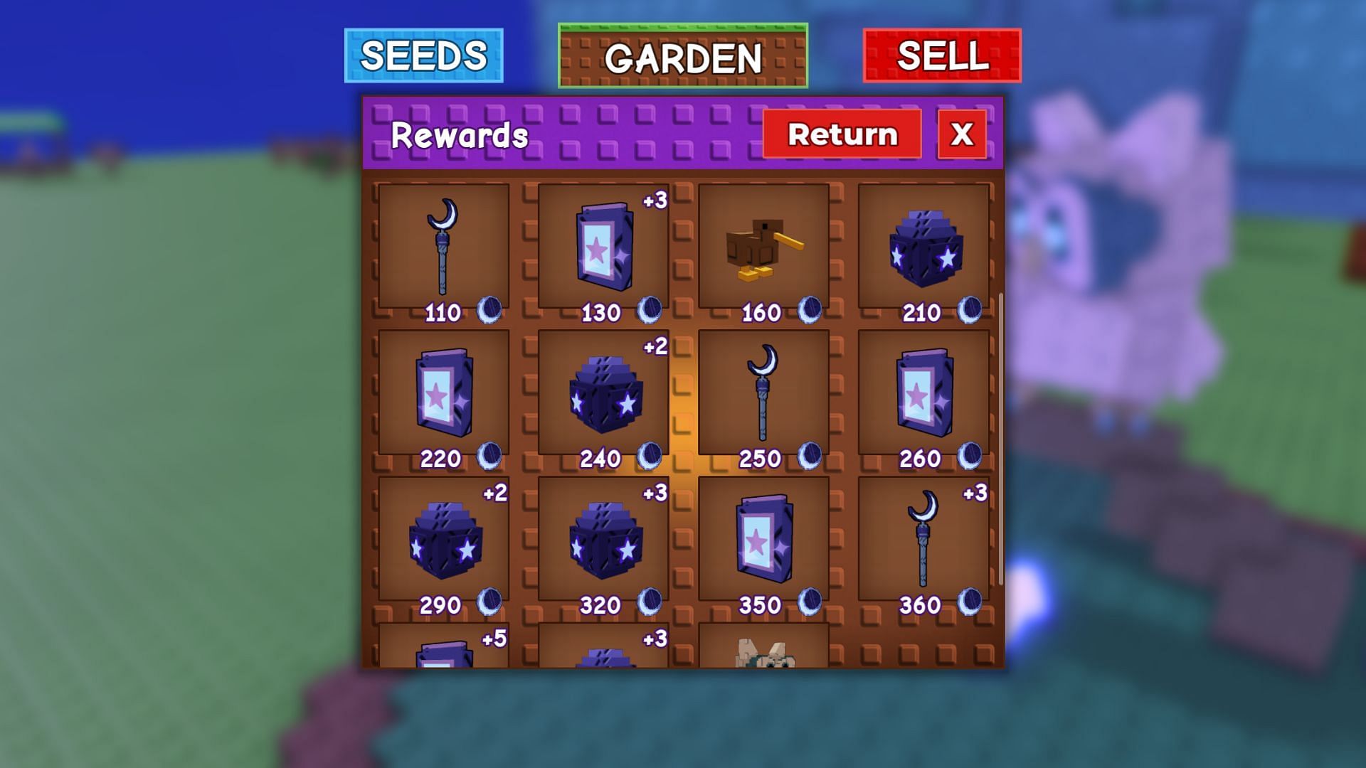 You unlock rewards by collecting Lunar Points (Image via Roblox)